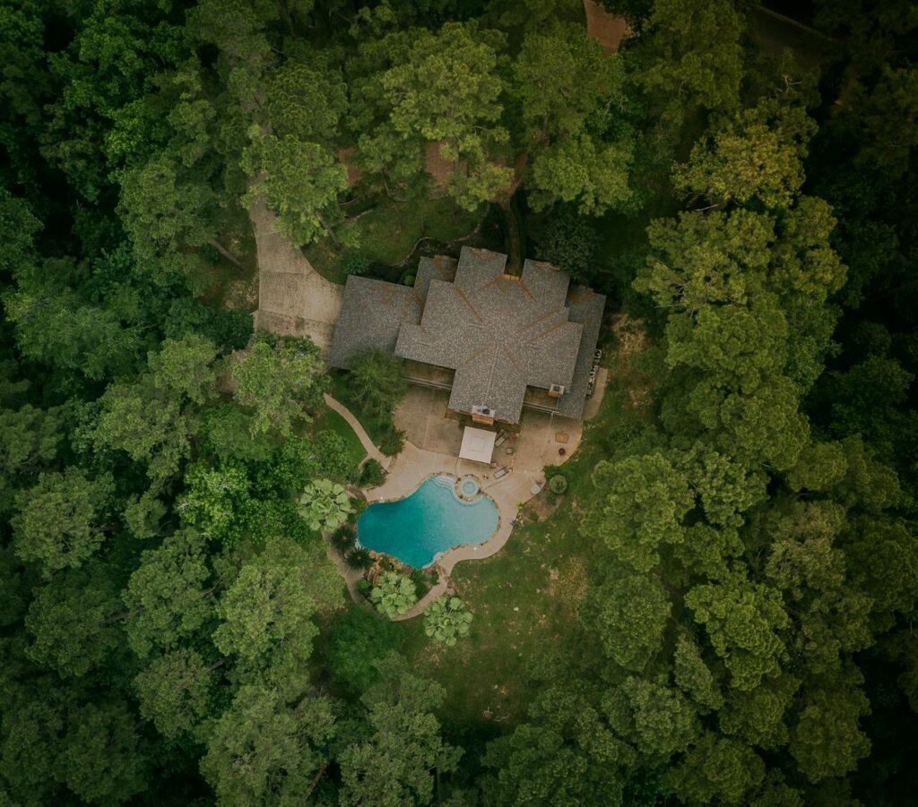 Aerial View Photography of House With Swimming Pool